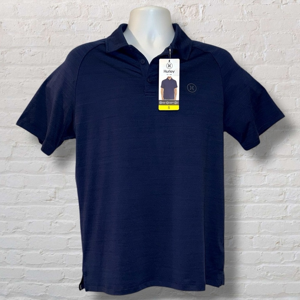 Hurley Men’s Small Navy Performance Polo Shirt NWT Athletic Golf Casual